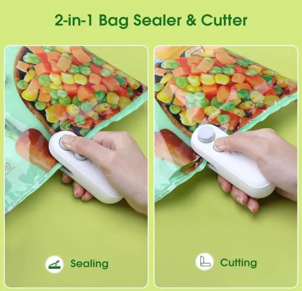Seznik Portable Mini Sealing Machine, Handheld Sealer for Food Packets, Snacks, Chips, Fresh Storage, Plastic Bags Sealing Machine