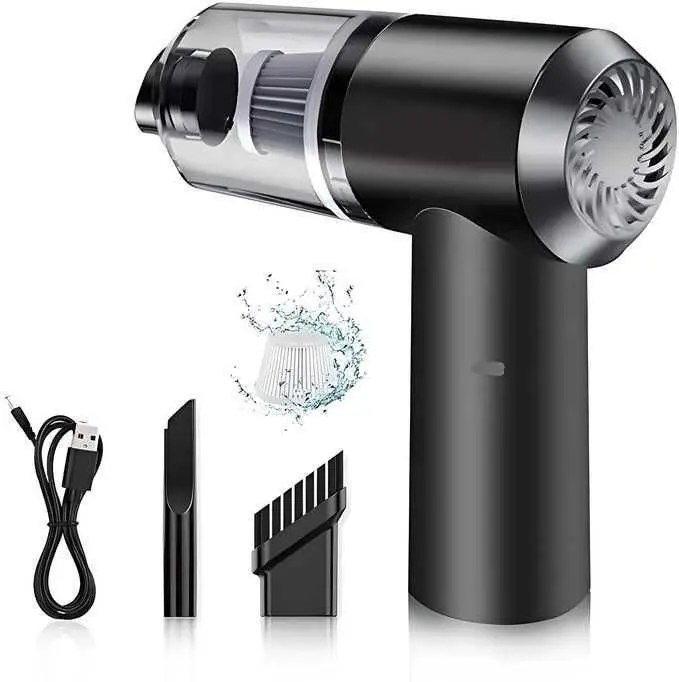 HAYONAM 3-in-1 Portable High Power Car Vacuum Cleaner | USB Rechargeable Wireless Handheld Car Vacuum Cleaner Traveling, Camping Reusable,Portable,Rechargeable Vacuum (3 in 1 Vacuum)