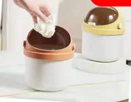 Astronaut Trash Can, Mini Desktop Dustbin, Smooth Flip Lid, Small Garbage Can For Office Desktop Coffee Table Kitchen