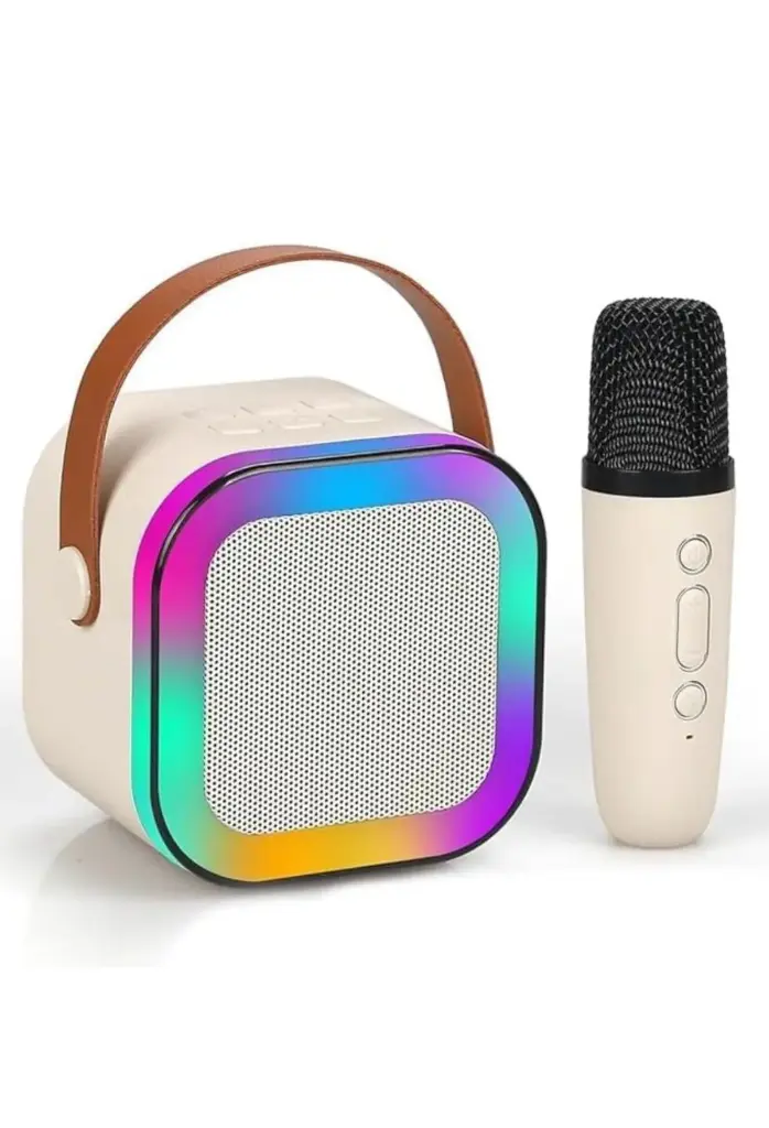 Wembley Karaoke Machine for Kids Adults, Mini Portable Blue-Tooth Karaoke Speaker with Wireless Microphone and Dynamic Lights Birthday Gift Home KTV Outdoor Travel