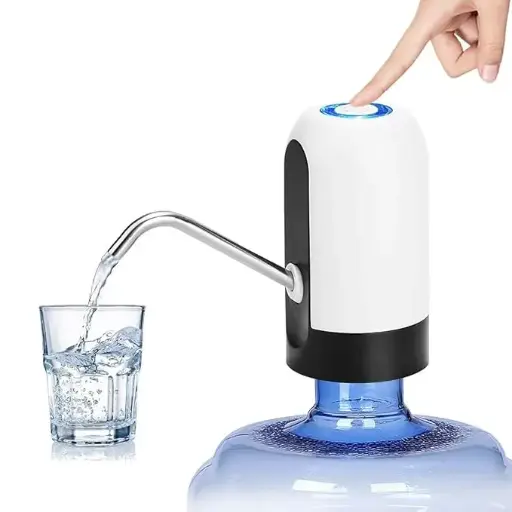 Konquer TimeS KTS Automatic Wireless Water Can Dispenser Pump for 20 Litre Bottle Can, White/Black