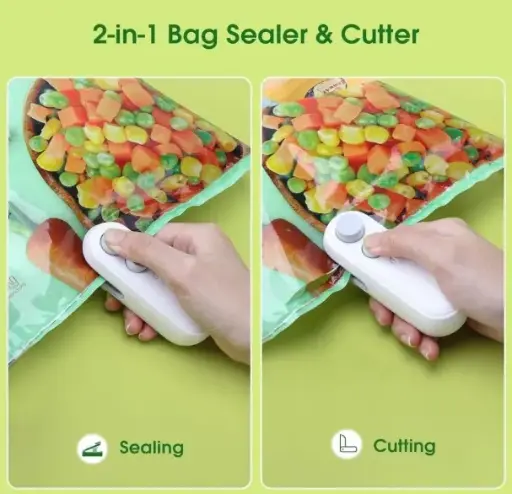 Seznik Portable Mini Sealing Machine, Handheld Sealer for Food Packets, Snacks, Chips, Fresh Storage, Plastic Bags Sealing Machine